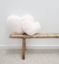 Load image into Gallery viewer, Ivory Heart Pillows -- Set of 2