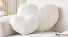Load image into Gallery viewer, Ivory Heart Pillows -- Set of 2
