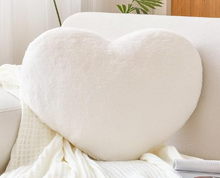 Load image into Gallery viewer, Ivory Heart Pillows -- Set of 2