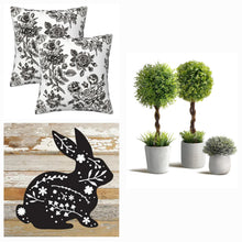 Load image into Gallery viewer, Black and White Spring Decor 6 Piece Bundle