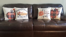 Load image into Gallery viewer, Pumpkin It's Fall Y'all Farmhouse Pillow Cover 18"x 18"