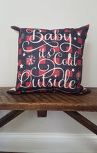 Load image into Gallery viewer, Baby It's Cold Outside Holiday Farmhouse Pillow Cover 18" x 18"
