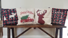 Load image into Gallery viewer, Merry Christmas Tree Truck Holiday Farmhouse Pillow Cover 18"x 18"