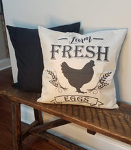 Load image into Gallery viewer, Farm Fresh Eggs Farmhouse Pillow Cover