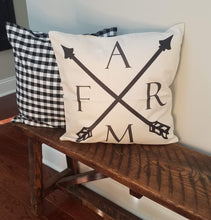 Load image into Gallery viewer, Farm With Arrows Farmhouse Pillow Cover