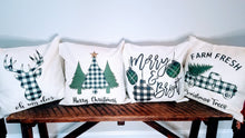Load image into Gallery viewer, Oh My Deer Plaid Farmhouse Pillow Cover