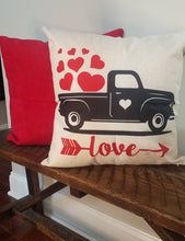 Load image into Gallery viewer, Love Truck Valentine Pillow Cover