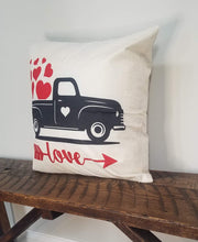 Load image into Gallery viewer, Love Truck Valentine Pillow Cover
