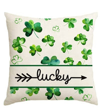 Load image into Gallery viewer, Lucky Shamrocks Pillow Cover