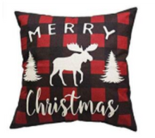 Load image into Gallery viewer, Merry Christmas Plaid Holiday Farmhouse Pillow Cover 18"x 18"