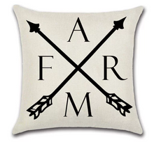 Load image into Gallery viewer, Farm With Arrows Farmhouse Pillow Cover