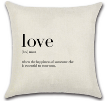 Load image into Gallery viewer, Love Definition Farmhouse Pillow Cover