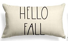 Load image into Gallery viewer, Hello Fall Lumbar Fall Farmhouse Pillow Cover