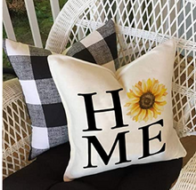 Load image into Gallery viewer, Home With Sunflower Summer Farmhouse Pillow Cover
