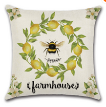 Load image into Gallery viewer, Lemon Wreath Summer Farmhouse Pillow Cover