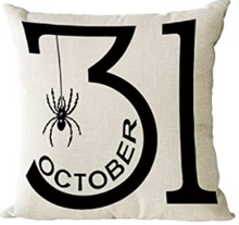 Load image into Gallery viewer, October 31 Halloween Pillow Cover