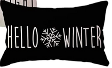 Load image into Gallery viewer, Hello Winter Lumbar Pillow Cover