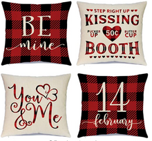 Load image into Gallery viewer, Kissing Booth Valentine's Day Pillow Cover