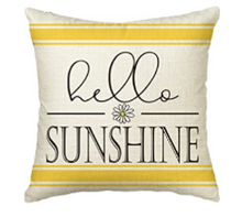 Load image into Gallery viewer, Hello Sunshine Yellow Spring Pillow Cover