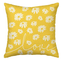 Load image into Gallery viewer, Daisy Love Yellow Spring Pillow Cover