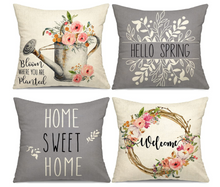 Load image into Gallery viewer, Home Sweet Home Gray Branch Spring Pillow Cover