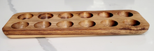 Load image into Gallery viewer, Rustic Wooden Egg Holder with 12 Natural Wooden Eggs