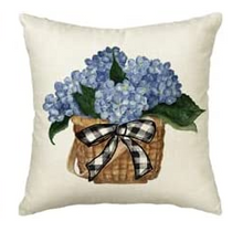 Load image into Gallery viewer, Hydrangeas in Basket Pillow Cover