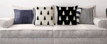 Load image into Gallery viewer, Black and White Christmas Trees Pillow Covers - Set of 2