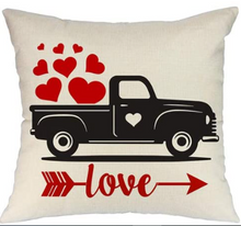 Load image into Gallery viewer, Love Truck Valentine Pillow Cover