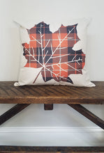 Load image into Gallery viewer, Plaid Leaf Fall Farmhouse Pillow Cover 18"x 18"