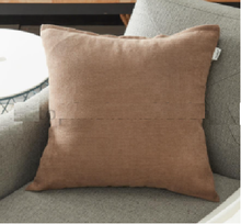 Load image into Gallery viewer, Large Solid Brown Chenille Pillow Cover 18"x 18"