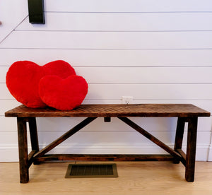 Red Heart Pillows -- Set of 2
