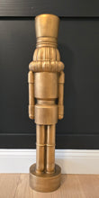 Load image into Gallery viewer, Large Gold Nutcracker Statue
