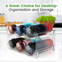 Load image into Gallery viewer, Water Bottle Organizer for Cabinet, Water Bottle Storage Organizer, 2 Packs Water Bottle Storage Rack, Water Bottle Holder for Cabinet, Stackable Water Bottle Storage Rack
