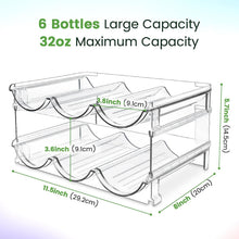 Load image into Gallery viewer, Water Bottle Organizer for Cabinet, Water Bottle Storage Organizer, 2 Packs Water Bottle Storage Rack, Water Bottle Holder for Cabinet, Stackable Water Bottle Storage Rack
