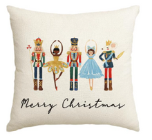 Load image into Gallery viewer, Nutcracker Merry Christmas Colorful Pillow Cover
