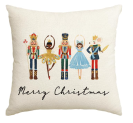 Holiday Colorful Pillow Cover Collection Bundle with FREE matching Ball Garland