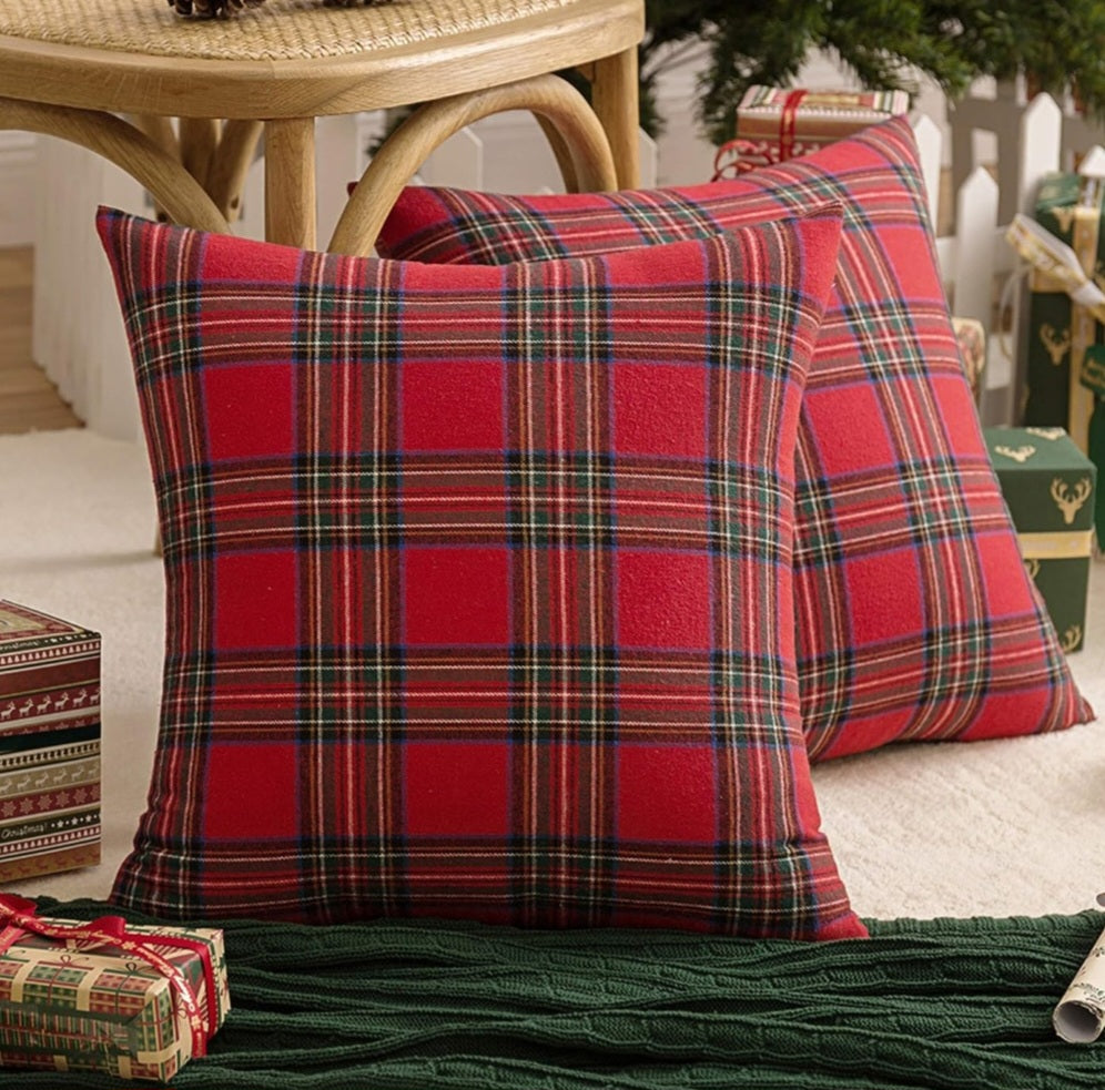 Tartan Plaid 18 inch Holiday Pillow Cover