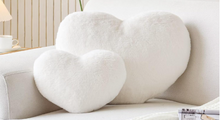 Load image into Gallery viewer, Ivory Heart Pillows -- Set of 2
