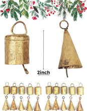 Load image into Gallery viewer, Gold Bell Ornaments- Set of 20
