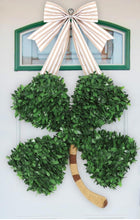 Load image into Gallery viewer, Shamrock Wreath with Ribbon Bow
