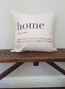 Home Definition Farmhouse Pillow Cover