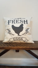 Load image into Gallery viewer, Farm Fresh Eggs Farmhouse Pillow Cover
