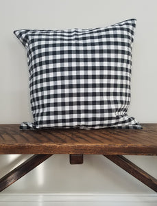 Black & White Checked Pillow Cover