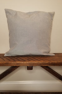 Black & White Thin Stripped Pillow Cover