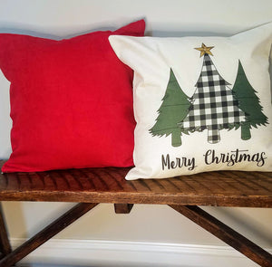 Christmas Tree Farmhouse Pillow Cover