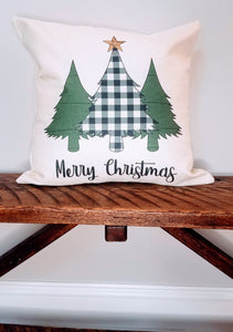 Christmas Tree Farmhouse Pillow Cover