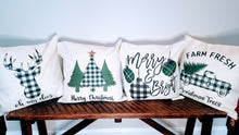 Load image into Gallery viewer, Merry and Bright Ornament Farmhouse Pillow Cover
