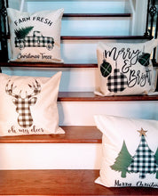 Load image into Gallery viewer, Oh My Deer Plaid Farmhouse Pillow Cover
