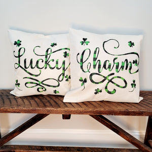 Lucky St. Patrick's Day Pillow Cover
